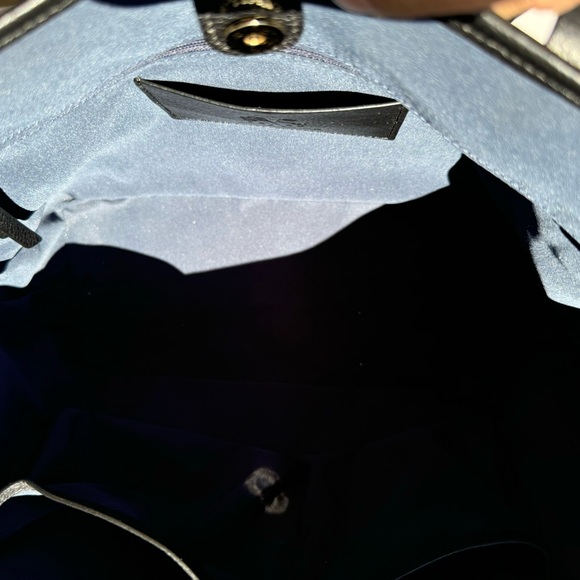 Cole Haan Black White Checkered Tote Bag - Picture 9 of 12